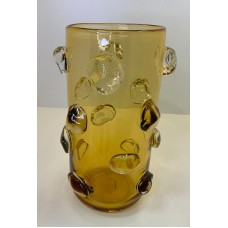 Vaso de Vidro Âmbar Relevos Vaso de Vidro Âmbar Relevos